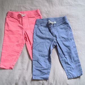 2 pair of Carter's lightweight pants 18 months